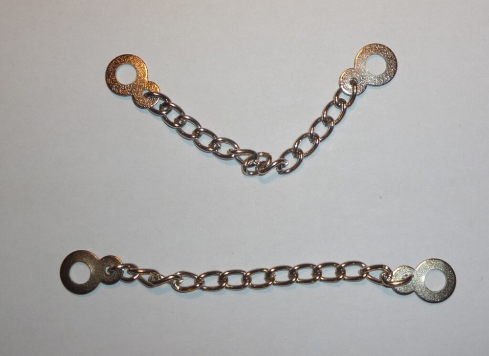 Kabátakasztó lánc,  85 mm. , arany, antik, ezüst, 80 Ft/db (50 db/cs) 
